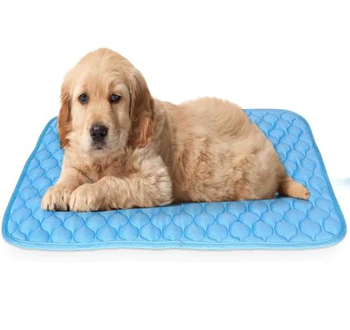 LIFECOSM Dog Cooling Mat,Non-Slip Reusable Self Cooling Mat for Dogs Cats,Resistant Pet Cool Mats Washable Cool Pads for Summer (M) von LIFECOSM