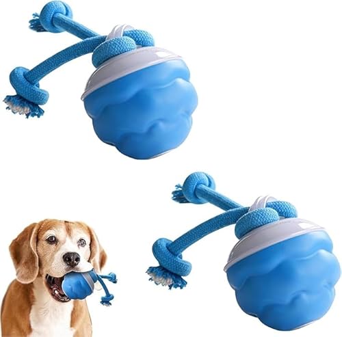 LIFECOSM Yobensun Dog Toy, 2025 New Dog Interactive Toy, nteractive Puppy Chasing Spinning Balls, New Motion Activated Rolling Smart Jumping Ball,USB Rechargeable for Small Medium Dogs (2 pc Blue) von LIFECOSM