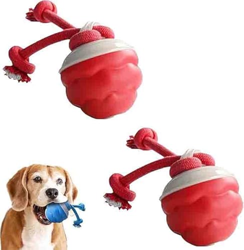 LIFECOSM Yobensun Dog Toy, 2025 New Dog Interactive Toy, nteractive Puppy Chasing Spinning Balls, New Motion Activated Rolling Smart Jumping Ball,USB Rechargeable for Small Medium Dogs (2 pc Red) von LIFECOSM