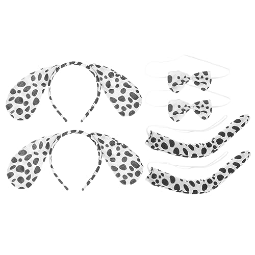LIFKOME 2Sätze Teiliges Dalmatiner Cosplay Outfit Mit Haarreif Fliege Und Kostümaccessoires Für Karneval Halloween Und Partys Für Erwachsene von LIFKOME