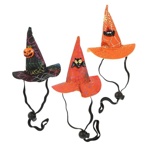 LIFKOME 3stücke Teiliges Halloween Hexenhüte Für Haustiere Verstellbare Katzen Und Mit Elastischem Band Für Festliche Anlässe Und Kostümpartys Atmungsaktives Material Dekorative LIFKOME 3stücke Teiliges Halloween Hexenhüte Für Haustiere Verstellbare Katzen Und Mit Elastischem Band Für Festliche Anlässe Und Kostümpartys Atmungsaktives Material Dekorative von LIFKOME