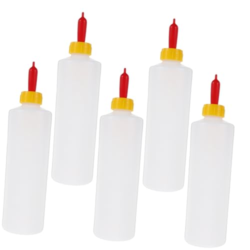 LIFKOME 5 Sätze Kunststoff Milchflasche für Lämmer Fütterungsflasche für Kleine Tiere Langlebiges Design für Kälber und Lämmerpflege Wiederverwendbar von LIFKOME