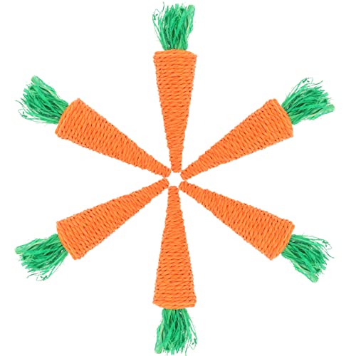 LIFKOME 6 Stücke Pet Woven Molaren Ostern Karotte Decor Requisiten Für Bunny Gerbil Chinchilla Guinea Pig Eichhörnchen von LIFKOME