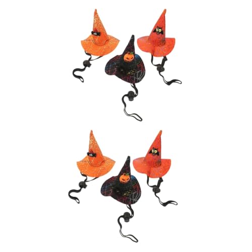 LIFKOME 6stücke Teiliges Haustier Hexenhüte Für Halloween Verstellbare Atmungsaktive Mützen Für Hunde Und Katzen Kreatives Kostümzubehör Mit Kürbis Und Fledermausdesigns LIFKOME 6stücke Teiliges Haustier Hexenhüte Für Halloween Verstellbare Atmungsaktive Mützen Für Hunde Und Katzen Kreatives Kostümzubehör Mit Kürbis Und Fledermausdesigns von LIFKOME
