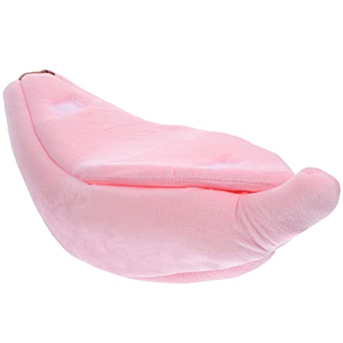 LIFKOME Kätzchenbett Banane Katzenbett Warm Nest Winter Haustier Kleintiere Schlafbett Kuschelbett Für Katzen Hamster Meerschweinchen Kleintiere von LIFKOME