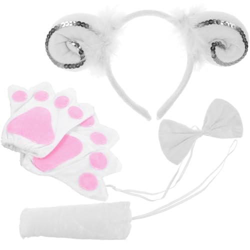 LIFKOME Halloween Kinder Tier Cosplay Set Schafe Horn Stirnband Foto Requisiten Kinder Kopfschmuck Party Dekorative Stirnband von LIFKOME