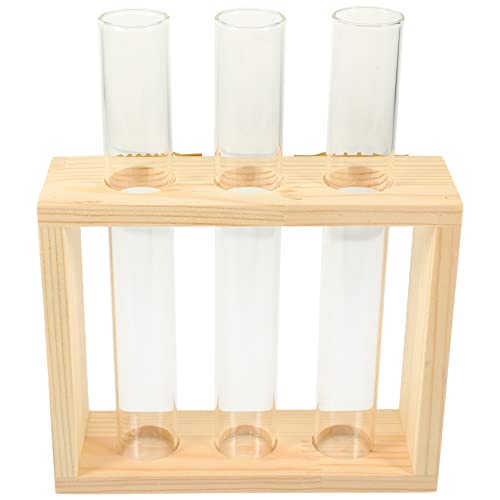 LIFKOME Tischständer 1 Set Hydrokulturvase Glaspflanze Terrarium Mit Holzständer Desktop Glaspflanze Terrarienständer Für Home Office Garten Hochzeitsdekoration Terrarien von LIFKOME