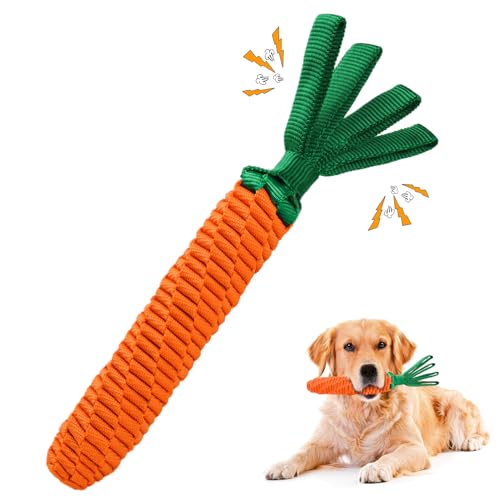 LIFLIX Hundeseilspielzeug, Tauziehen Hundespielzeug, niedliche Karotte Hundespielzeug mit Crinkle Papier Tags LIFLIX Hundeseilspielzeug, Tauziehen Hundespielzeug, niedliche Karotte Hundespielzeug mit Crinkle Papier Tags von LIFLIX