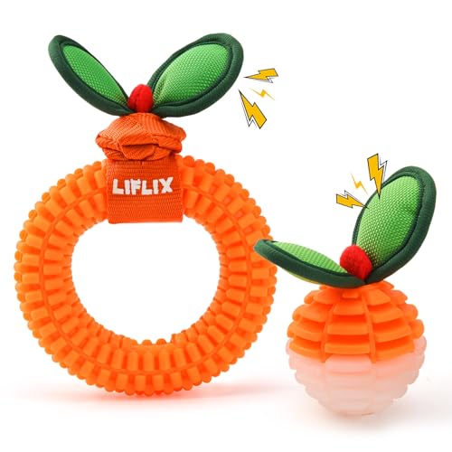 LIFLIX 2er-Set Zahnpflege-Spielzeug für Welpen, Langlebige TPU Biss und Bürste Hundespielzeug für Kleine & Mittlere Hunde, Dental Kauspielzeug für Zahnende Welpen LIFLIX 2er-Set Zahnpflege-Spielzeug für Welpen, Langlebige TPU Biss und Bürste Hundespielzeug für Kleine & Mittlere Hunde, Dental Kauspielzeug für Zahnende Welpen von LIFLIX