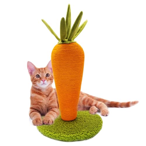 LIFLIX Kratzsäule für Katzen, 42cm Karotte Kratzbaum Klein, Natursisal Kratzstamm für Katzen Indoor LIFLIX Kratzsäule für Katzen, 42cm Karotte Kratzbaum Klein, Natursisal Kratzstamm für Katzen Indoor von LIFLIX