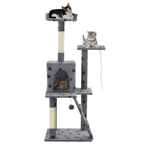 Animals & Pet Supplies – Katzenbaum mit Sisal-Kratzstämmen, 120 cm, Grau von LIFTRR