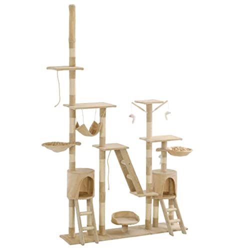 Animals & Pet Supplies – Kratzbaum mit Sisal-Kratzstämmen, 230–250 cm, Beige von LIFTRR