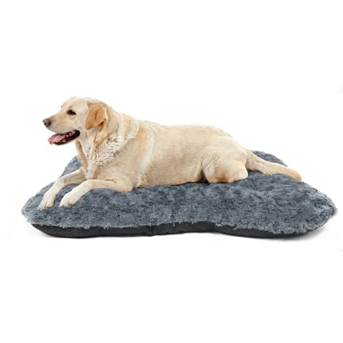 Weiches flauschiges Samt-Hundebett für große Rassen, 104 x 68 x 3,8 cm, waschbar und rutschfest, passend für 107,7 cm große Käfige, Dunkelgrau Weiches flauschiges Samt-Hundebett für große Rassen, 104 x 68 x 3,8 cm, waschbar und rutschfest, passend für 107,7 cm große Käfige, Dunkelgrau von LIGENZ