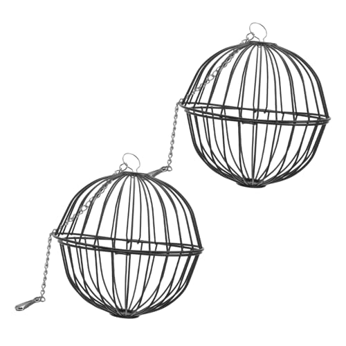 LIGHTAOTAO 2 Stück Futterball aus Edelstahl Hängender Futterspender für Kleintiere Wie Kaninchen Meerschweinchen Hamster und Chinchillas und Futterhalter für Mehr Bewegung und Spaß im Käfig von LIGHTAOTAO