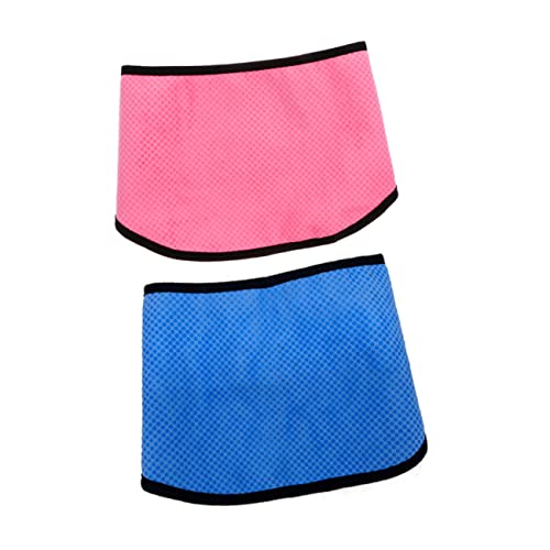 LIGHTAOTAO 2 Stück Kühl Schal für Hunde und Katzen Sommerliches Kühltuch für Outdoor Aktivitäten Atmungsaktiv und Kühlend für Haustiere mit Dickem Fell Blau und Rosa von LIGHTAOTAO