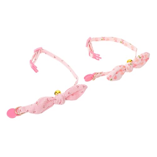 LIGHTAOTAO 2 Stück Verstellbares Haustierhalsbänder mit Glocke Strapazierfähiges Stoffhalsband für Hunde und Katzen Niedliches Party und Fotohalsband Sicheres Glockendesign Verstellbar für von LIGHTAOTAO