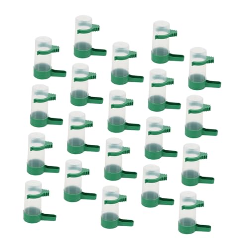 LIGHTAOTAO 20 Stück Automatischer Vogeltrinkbrunnen Papageienwasserschale Automatische Vogeltränke Wasserflasche Für Geflügel Futterspender Für Vogelkäfige Aus Kunststoff Abs Green von LIGHTAOTAO