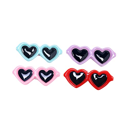 LIGHTAOTAO 20 Stück Teiliges Herzbrillen Haarklammer für Hunde und Welpen Hautfreundliches Material Bunte Farben als Party und Fotoaccessoire für Kleine und Mittlere Hunde von LIGHTAOTAO