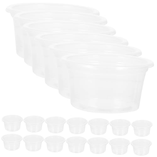 LIGHTAOTAO 20Stücke Transparente Reptilienfutterbecher Multifunktionale Wasserschalen für Eidechsen Geckos Schildkröten und für Futter und Wasser von LIGHTAOTAO