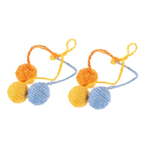 LIGHTAOTAO 2Stücke Hängende Sisal Katzenbälle Interaktives für Katzen Fördert Aktivität und Mehrfarbiges Katzenspielzeug für Hauskatzen und Kätzchen LIGHTAOTAO 2Stücke Hängende Sisal Katzenbälle Interaktives für Katzen Fördert Aktivität und Mehrfarbiges Katzenspielzeug für Hauskatzen und Kätzchen von LIGHTAOTAO