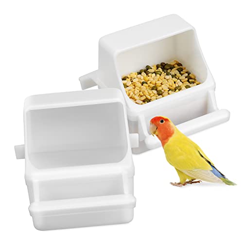 LIGHTAOTAO 2Stücke Vogelfutterkiste Spritzschützer für Papageien und Kleine Transparente Futterbehälter für Käfige Langlebig Reinigen die Tägliche LIGHTAOTAO 2Stücke Vogelfutterkiste Spritzschützer für Papageien und Kleine Transparente Futterbehälter für Käfige Langlebig Reinigen die Tägliche von LIGHTAOTAO