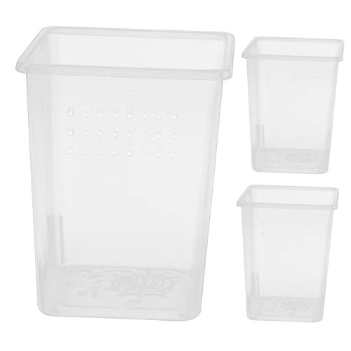 LIGHTAOTAO 3 Stück Teiliges Reptilien Zuchtbox mit Belüftung Kleine Transparente Habitat Boxen für Vogelspinnen Schnecken Geckos und Geeignet LIGHTAOTAO 3 Stück Teiliges Reptilien Zuchtbox mit Belüftung Kleine Transparente Habitat Boxen für Vogelspinnen Schnecken Geckos und Geeignet von LIGHTAOTAO