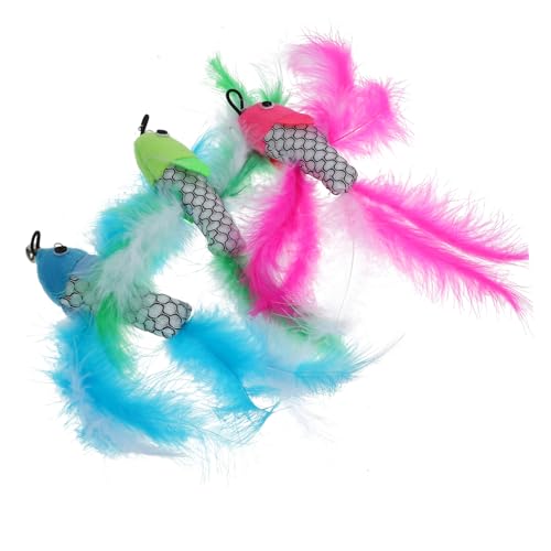 LIGHTAOTAO 3Stücke Teiliges Katzenspielzeug mit Fischform Interaktives Kätzchen für Jagdinstinkte Plüsch Katzenangel mit Bunten Ersatzköpfen für Spielerische Katzen und Kätzchen LIGHTAOTAO 3Stücke Teiliges Katzenspielzeug mit Fischform Interaktives Kätzchen für Jagdinstinkte Plüsch Katzenangel mit Bunten Ersatzköpfen für Spielerische Katzen und Kätzchen von LIGHTAOTAO