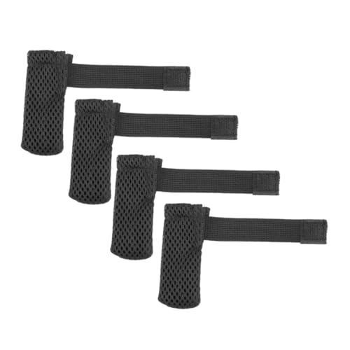 LIGHTAOTAO 4 Stück Kratzfeste Schuhe für Katzen Bandage-Hundestiefeletten Welpenschuhe zum Schutz der Pfoten Katzenstiefel zum Baden Pflegezubehör für Katzen Katzenfußschutz Polyester Schwarz von LIGHTAOTAO