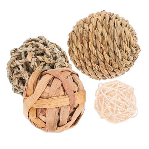 LIGHTAOTAO 4stücke Hasen Kau Und Spielbälle Rattan Natürliche Handgefertigte Kauspielzeuge Für Zahnreinigung Und Beschäftigung Von Kaninchen Und Kleintieren LIGHTAOTAO 4stücke Hasen Kau Und Spielbälle Rattan Natürliche Handgefertigte Kauspielzeuge Für Zahnreinigung Und Beschäftigung Von Kaninchen Und Kleintieren von LIGHTAOTAO