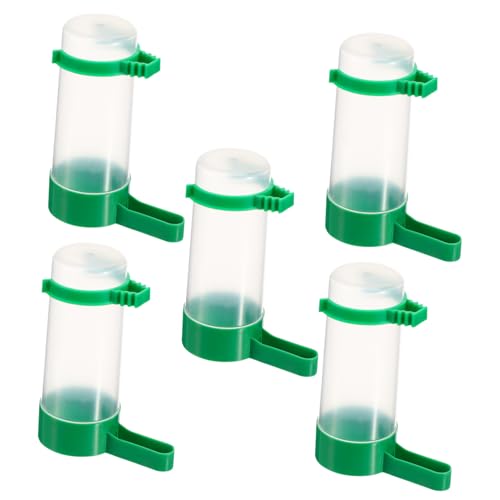 LIGHTAOTAO 5Stücke Große Vögel Automatischer Trinker mit Wassersprinkler Praktische Vogeltrinkerschalen für Käfige und Volieren aus Robustem Einfach zu Reinigen von LIGHTAOTAO