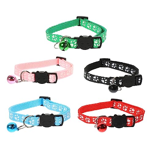 LIGHTAOTAO 5Stücke Katzenkragen mit Glöckchen Dekorative für Haustiere für Partys und Besondere Anlässe Langlebig und Bequem von LIGHTAOTAO