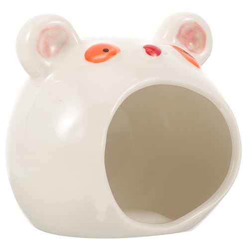 LIGHTAOTAO Ceramic Hamster Nest Für Kleine Haustiere Kühlendes Keramikversteck Im Bären-Design Für Hamster Und Chinchillas Leicht Zu Reinigen Und Dekorativ von LIGHTAOTAO