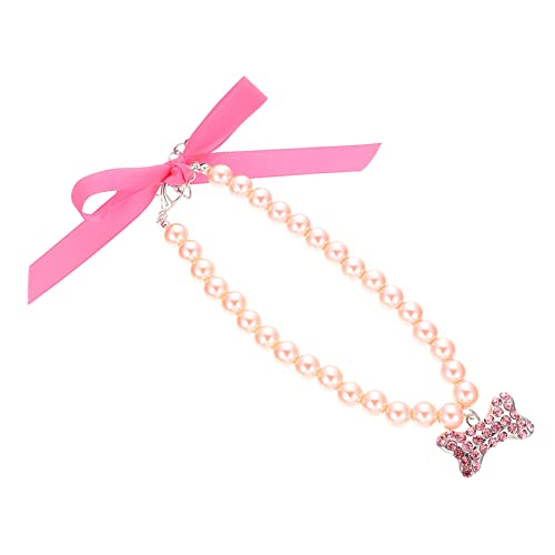 LIGHTAOTAO Dekoratives Perlen Hundehalsband für Kleine und Mittelgroße Hunde Atmungsaktives Haustier Party Accessoire Komfortabel und Sicher für Katzen und Hunde für Fotoshootings und von LIGHTAOTAO