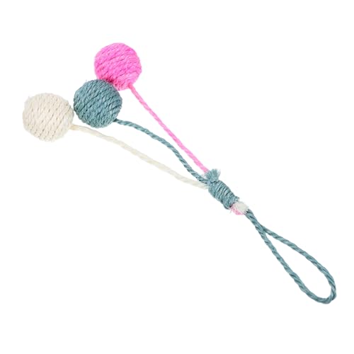 LIGHTAOTAO Dreifarbige Hängende Sisal Katzenbälle für Hauskatzen Bewegliches Aktivität und Bindung im Innenbereich LIGHTAOTAO Dreifarbige Hängende Sisal Katzenbälle für Hauskatzen Bewegliches Aktivität und Bindung im Innenbereich von LIGHTAOTAO
