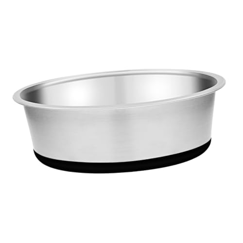 LIGHTAOTAO Edelstahl Haustiernapf rutschfest Langlebig mit Optimaler Größe und Glatter Oberfläche Runde Futterschüssel für Katzen und Hunde Wiederverwendbar für Trocken Nassfutter von LIGHTAOTAO