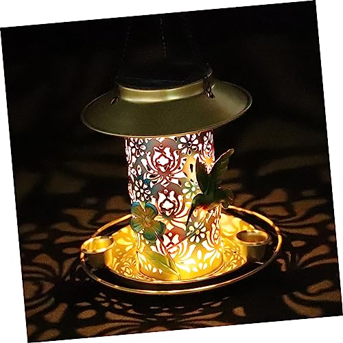 LIGHTAOTAO Hängender Solar Vogel Futterspender mit Farbenfrohem Design Automatischer Futter und Wasserbehälter für Garten für Wildvögel LIGHTAOTAO Hängender Solar Vogel Futterspender mit Farbenfrohem Design Automatischer Futter und Wasserbehälter für Garten für Wildvögel von LIGHTAOTAO