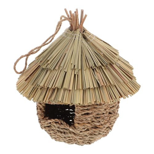 LIGHTAOTAO Hängendes Handgewebtes Vogelhaus aus Naturmaterialien Kreatives Nistnest für Garten und Balkon Wetterfest Sicheres für Vögel für Vogelbeobachtung und Gartenverschönerung von LIGHTAOTAO