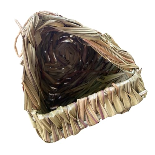 LIGHTAOTAO Hängendes Vogelhaus aus Handgewebtem Gras Dreieckiges Nest für Wellensittiche für Sicheres für Kleine LIGHTAOTAO Hängendes Vogelhaus aus Handgewebtem Gras Dreieckiges Nest für Wellensittiche für Sicheres für Kleine von LIGHTAOTAO