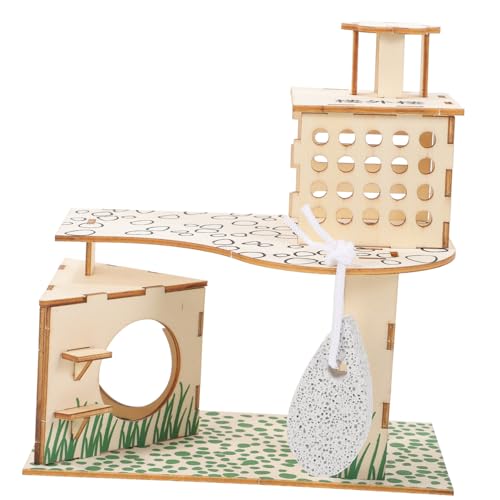 LIGHTAOTAO Hamsterhaus aus Naturholz mit Klettergerüst Versteck für Zwerghamster für Sicheres Kleintierzubehör für Hamster und Meerschweinchen LIGHTAOTAO Hamsterhaus aus Naturholz mit Klettergerüst Versteck für Zwerghamster für Sicheres Kleintierzubehör für Hamster und Meerschweinchen von LIGHTAOTAO