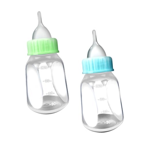 LIGHTAOTAO Haustier Milchflaschen für Welpen und Katzen Bpa Frei Langlebig Sichere Aufzuchtflaschen mit Sauger Praktische Fütterung für Kleine Hunde und Katzen in Blau und Grün von LIGHTAOTAO