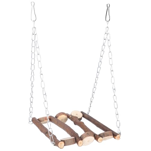 LIGHTAOTAO Holz Vogelschaukel für Papageien Stabiler Vogelspielzeug Dekorative Holzplattform für Sittichkäfige Langlebig Sicher für Vogelausbildung von LIGHTAOTAO