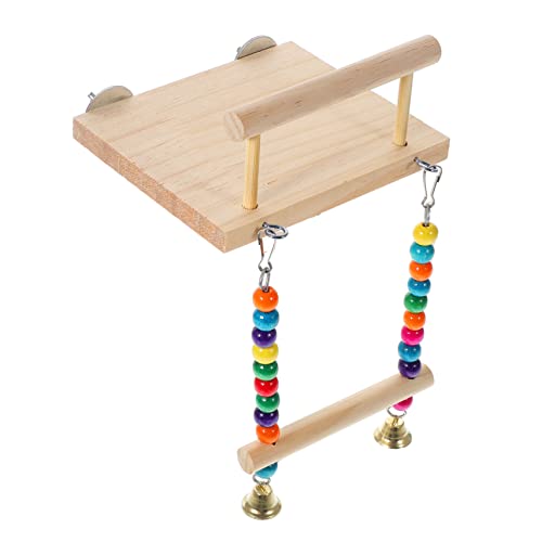 LIGHTAOTAO Holz Vogelständer für Papageien Einstellbares Käfigspielzeug für Sittiche und Nymphensittiche Langlebig und Beißfest für Aktives und Kauen LIGHTAOTAO Holz Vogelständer für Papageien Einstellbares Käfigspielzeug für Sittiche und Nymphensittiche Langlebig und Beißfest für Aktives und Kauen von LIGHTAOTAO
