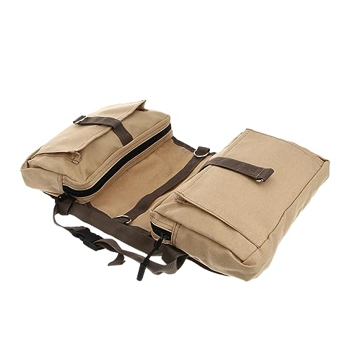 LIGHTAOTAO Hundesatteltasche Khaki Multifunktionaler Rucksack für Mittlere und Große Canvas Hundetasche für Camping Ausflüge und Tägliche Aktivitäten von LIGHTAOTAO
