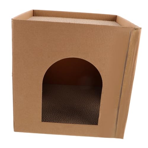 LIGHTAOTAO Katzenkratzbrett Katzenstreu Ersatzpad Für Katzenkratzer Katze Kratzmatte Katzenkratzpolster Katzenhaus Aus Pappe Katzenmöbel Katzenkratzbett Katze Kratzt Chocolate Wellpapier von LIGHTAOTAO