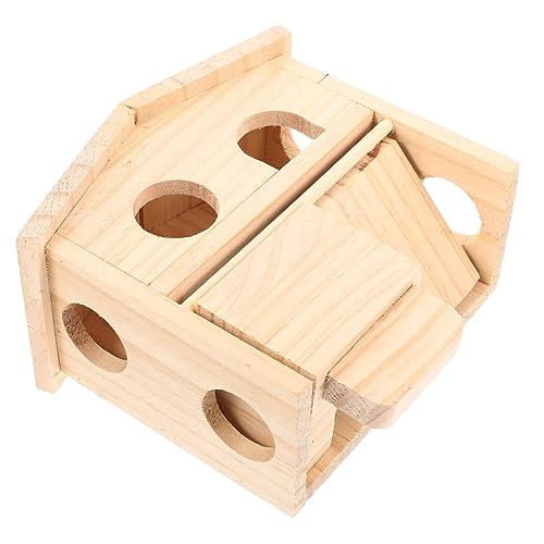 LIGHTAOTAO Kleintierhaus für Hamster und Chinchillas Holzversteck mit Sicheres und Nest für Haustiere Langlebig Reinigen LIGHTAOTAO Kleintierhaus für Hamster und Chinchillas Holzversteck mit Sicheres und Nest für Haustiere Langlebig Reinigen von LIGHTAOTAO
