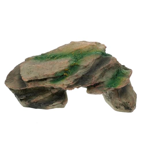 LIGHTAOTAO Reptilien Kletterplattform aus Harz Schildkröten Höhle und Versteck für Kleine Echsen Geckos und Schlangen Langlebiges Terrarium Zubehör für Drinnen und Außengehege Pflegeleicht von LIGHTAOTAO