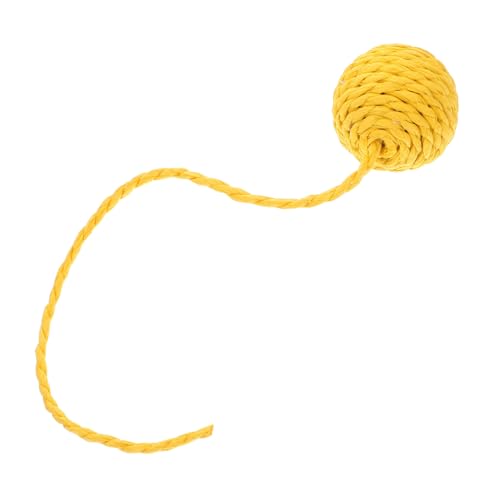 LIGHTAOTAO Sisalball Katzenkratzbaum Zubehör Ersatzspielzeug aus Papierseil mit Glocken Interaktives Katzenspielzeug für Indoor Katzen Langlebig und Leicht zu Reinigen Ersatz Schwanzball von LIGHTAOTAO