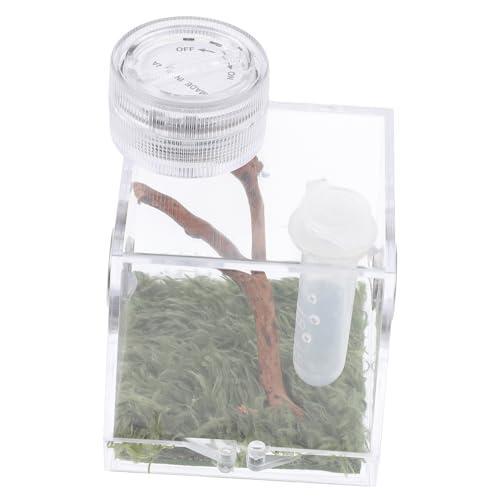 LIGHTAOTAO Sprungspinnen Habitat Box für Zucht und Aufbewahrung Tragbare Käfig mit Lampe für Kleine Spinnen und Insekten Sicher und Leicht Geeignet für Außenbereich LIGHTAOTAO Sprungspinnen Habitat Box für Zucht und Aufbewahrung Tragbare Käfig mit Lampe für Kleine Spinnen und Insekten Sicher und Leicht Geeignet für Außenbereich von LIGHTAOTAO