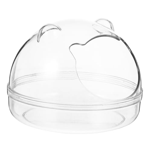 LIGHTAOTAO Transparentes Hamster Sandbad mit Abnehmbarem Design Sandbadwanne für Hamster Chinchilla und Kleine Kleintiere Leicht zu Reinigen Geeignet für Hamsterkäfig Zubehör von LIGHTAOTAO