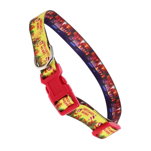 LIGHTAOTAO Verstellbares Weihnachts Hundehalsband für Kleine Hunde Komfortables Design mit Schnellverschluss Festliches Cartoon Hundehalsband für Weihnachtszeit von LIGHTAOTAO